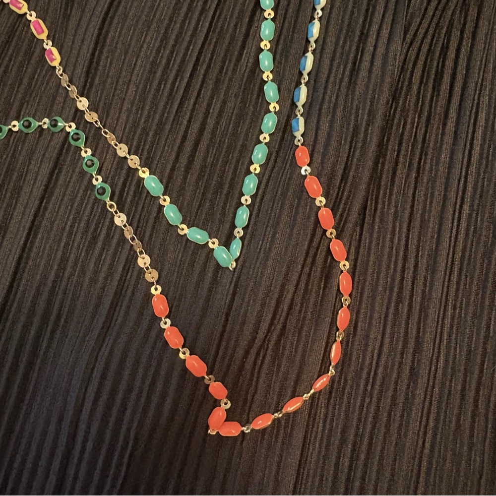 Stella & Dot Gold and Multicolored Necklace
